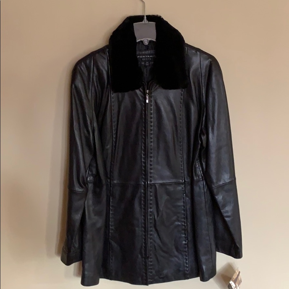 Host Pick⭐️NWT J Gallery Portrait Leather coat PM
